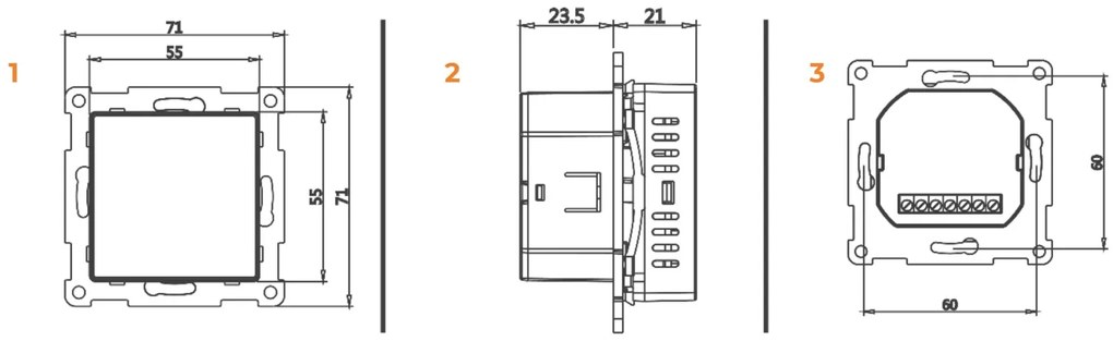 Saniclear Glow elektrische vloerverwarming 0.5m² met witte Wifi thermostaat