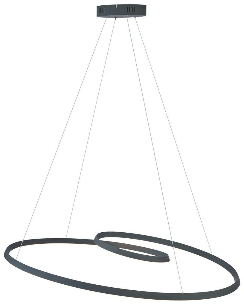 Scandinavische hanglamp zwart 110cm incl. LED 3-staps dimbaar - Circuit