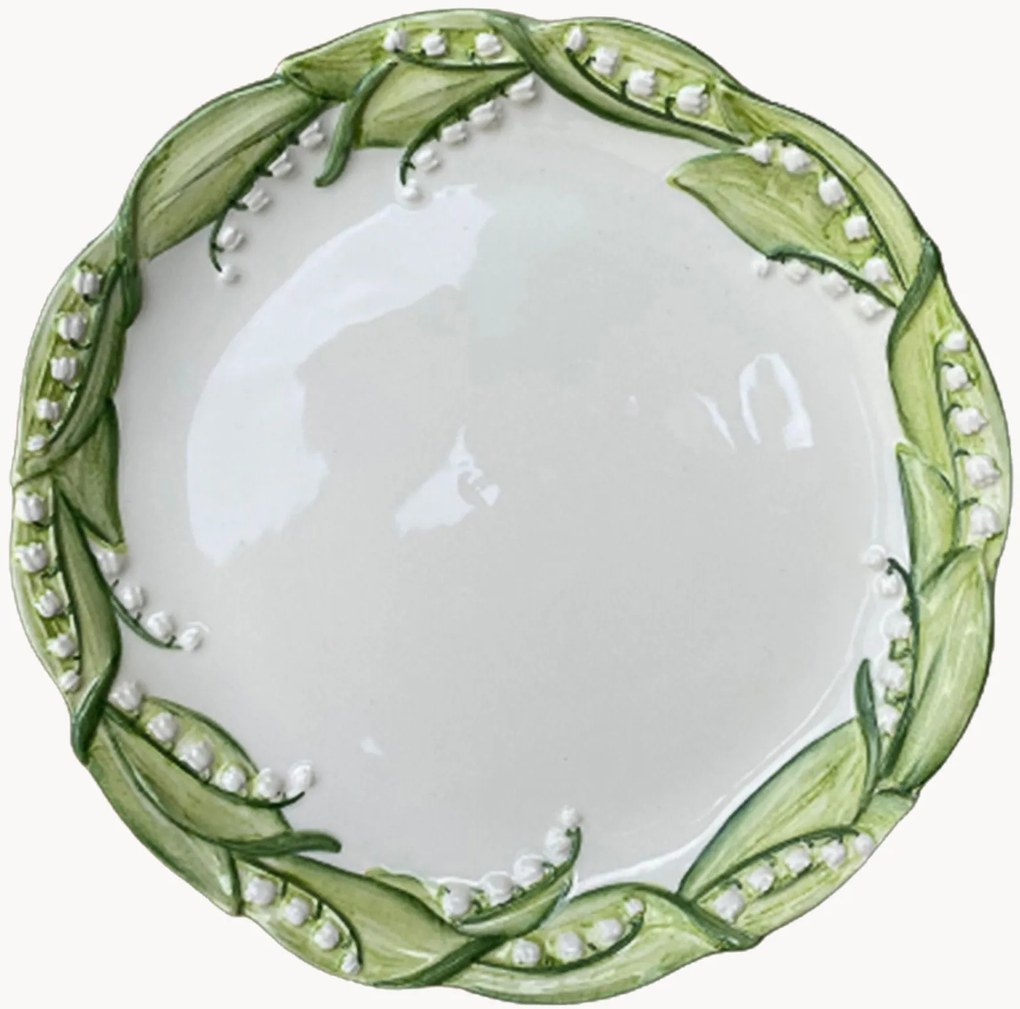 Handbeschilderd dinerbord Lily of the Valley