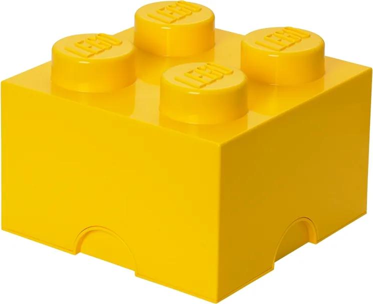 LEGO Opbergbox: Brick 4 (6 ltr) - geel
