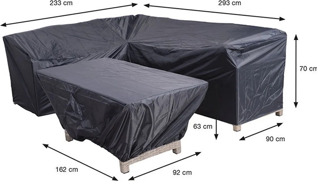 Garden Impressions Lounge dining beschermhoes 233/293x90xH70 en 162x92xH63 cm