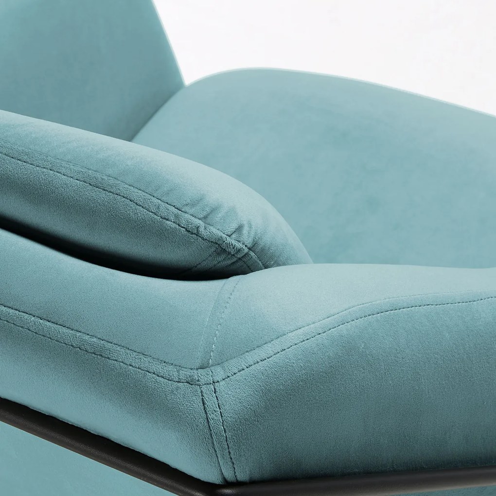 Kave Home Brida Armfauteuil Fluweel Turquoise