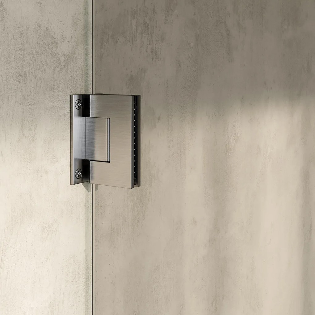 Brauer Void Carving profielloze douchecabine 90x90cm RVS geborsteld PVD