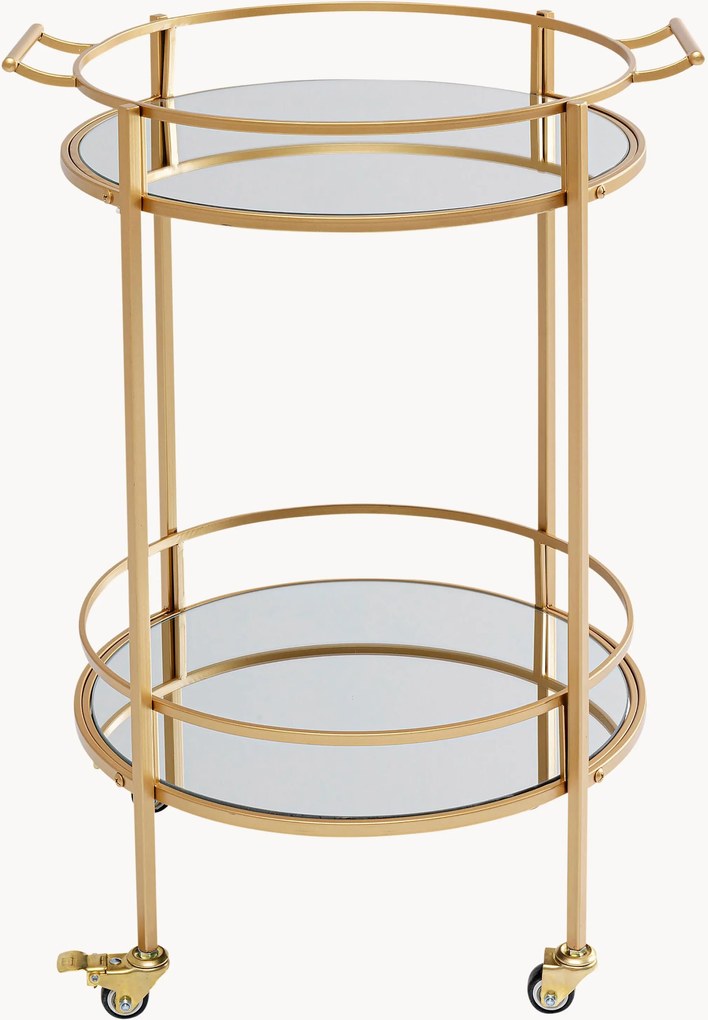Bar cart Emilia met spiegelglaspanelen