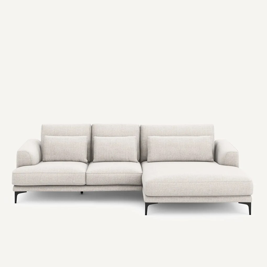 Hoekbank met rechts XL longchair, in Jasper-stof, MARSILE