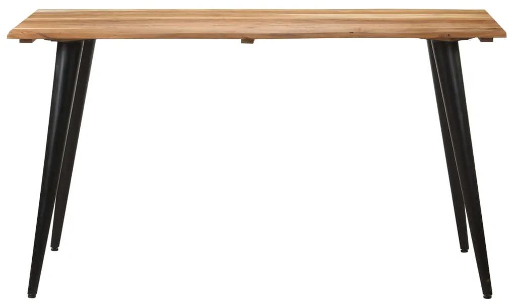 vidaXL Eettafel met natuurlijke randen 140x60x75 cm massief acaciahout