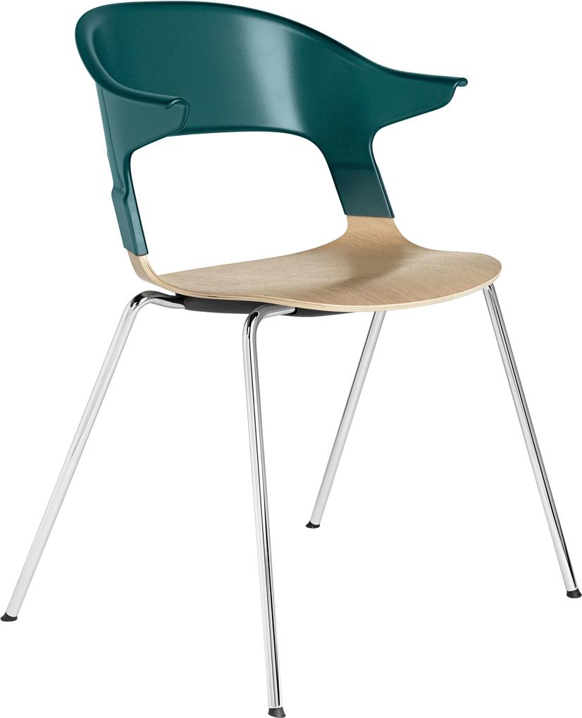 Fritz Hansen BH30 Pair Armchair stapelbare stoel groen