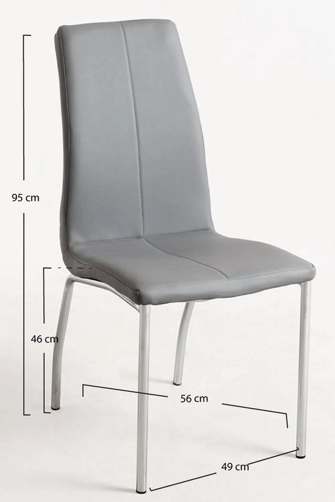 Pak 4 Humi Kunstlederen Stoelen
