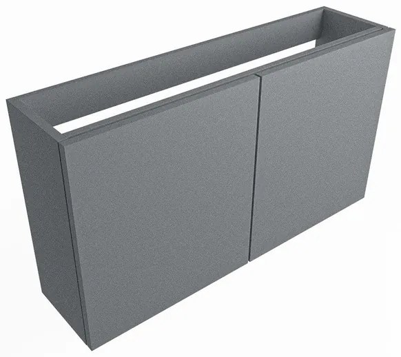 Mondiaz FOWY fonteinonderkast - 90x22x50cm - 2 deuren - push to open - softclose - Plata FOWYTO90Pla2D