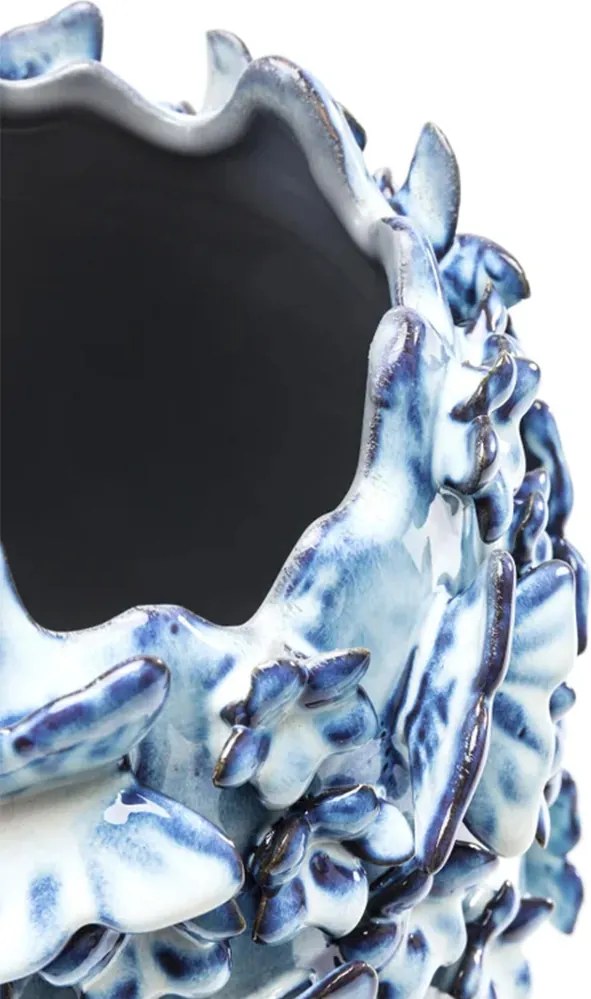 Blauwe Vaas Met Vlinders