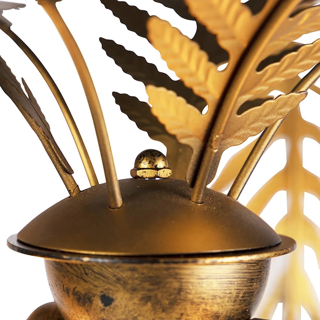 Smart vloerlamp goud 156cm incl. 2 Wifi G95 - Botanica
