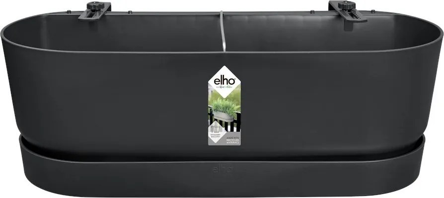 elho bloempot Greenville Easy Balcony 52 - Living black (Zwart) - 52 x 21 x H 19 cm