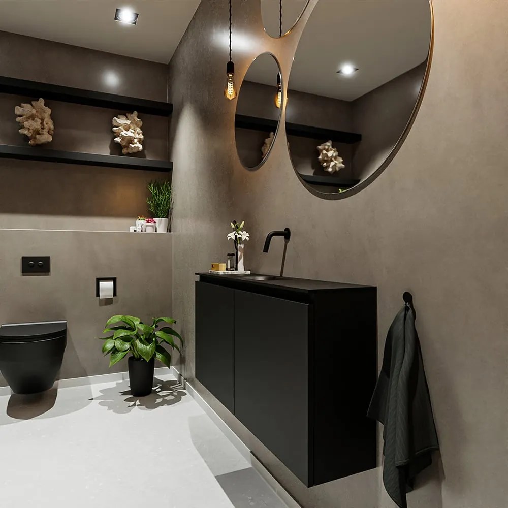 Mondiaz Ture 100cm toiletmeubel urban met wastafel urban midden geen kraangat