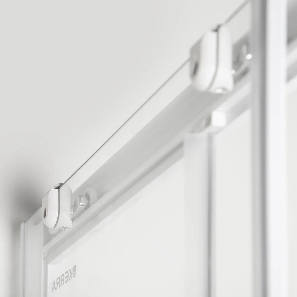 Kerra Xenia douchecabine met douchebak en schuifdeur 80x80cm wit mat