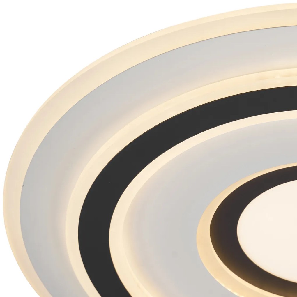 Design plafondlamp wit met antraciet rond incl. LED dimbaar - Taylor Design Binnenverlichting Lamp