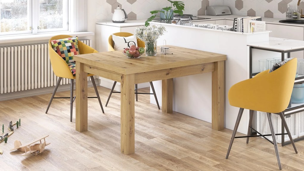 ROYAL eiken artisan, EETTAFEL, UITSCHUIFBAAR