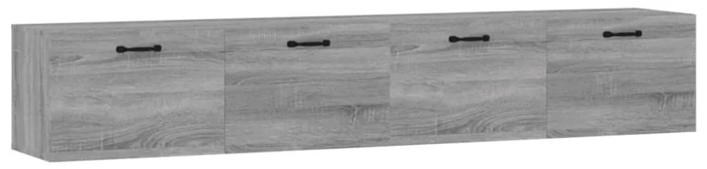 vidaXL Wandkasten 2 st 100x36,5x35 cm bewerkt hout grijs sonoma