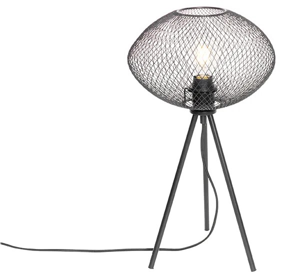 Industriële tafellamp tripod zwart - Molly Industriele / Industrie / Industrial E27 rond Binnenverlichting Lamp