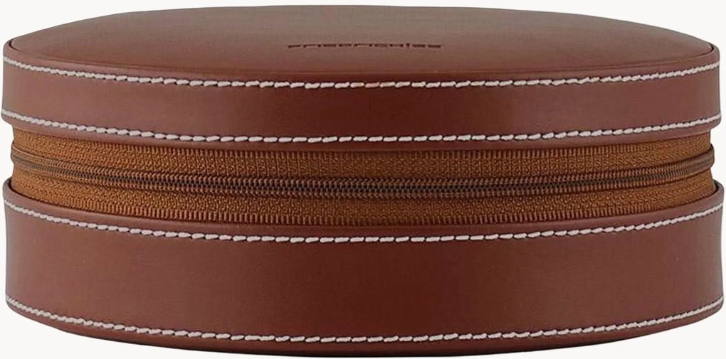 Leren/fluwelen sieradendoos Cordoba met spiegel