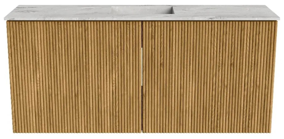 Mondiaz Joya DLux 90cm toiletmeubel oak met wastafel faye midden zonder kraangat glace