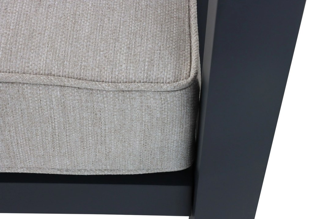 Stoel en Bank Loungeset 5 personen Aluminium/Polywood (teakfinish) Grijs Lifestyle Garden Furniture Bilbao