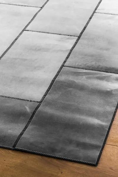 Massimo - Leather Rug New grey - 90 x 210 - Vloerkleed