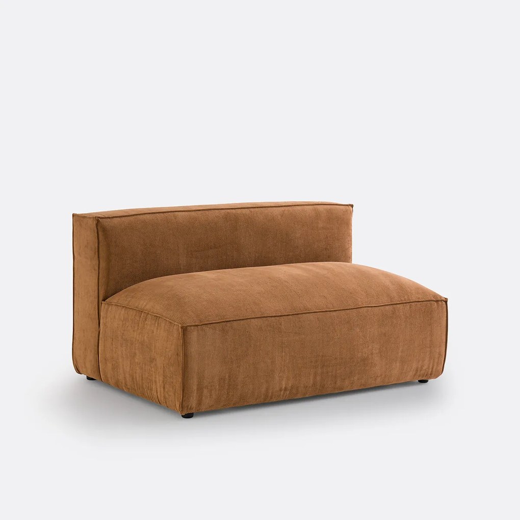 Element voor modulaire bank, 2-zit, in ribfluweel, Seven