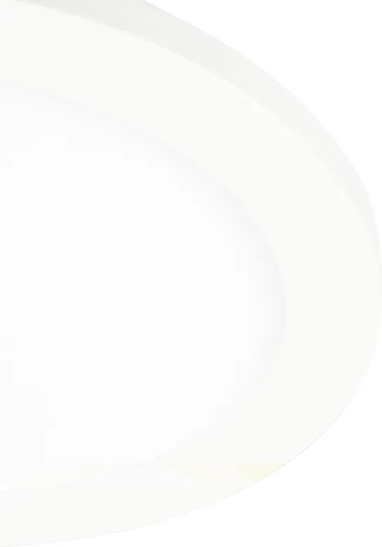 Plafonnière wit 22,5 cm incl. LED 3-staps dimbaar IP44 - Steve