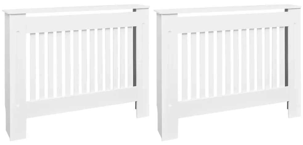 vidaXL Radiatorombouw 2 st 112 cm MDF wit