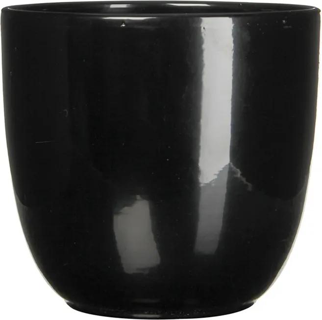 Bloempot Pot rond es/12 tusca 13 x 13.5 cm zwart Mica