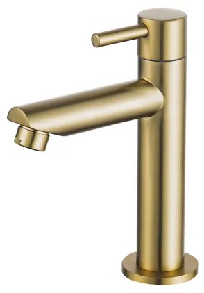 Fortifura Calvi Fonteinkraan - 14.4cm - opbouw - 1gats - Geborsteld Messing PVD (Goud) SW696238