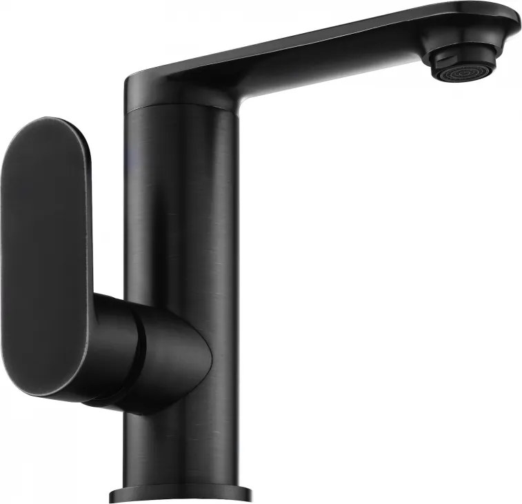 Mexen Milo wastafelkraan zijhendel, zwart - 71305-70
