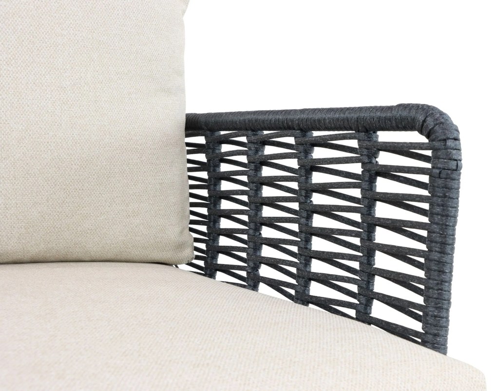 Stoel en Bank Loungeset 5 personen Aluminium/wicker Grijs Coco Ibiza