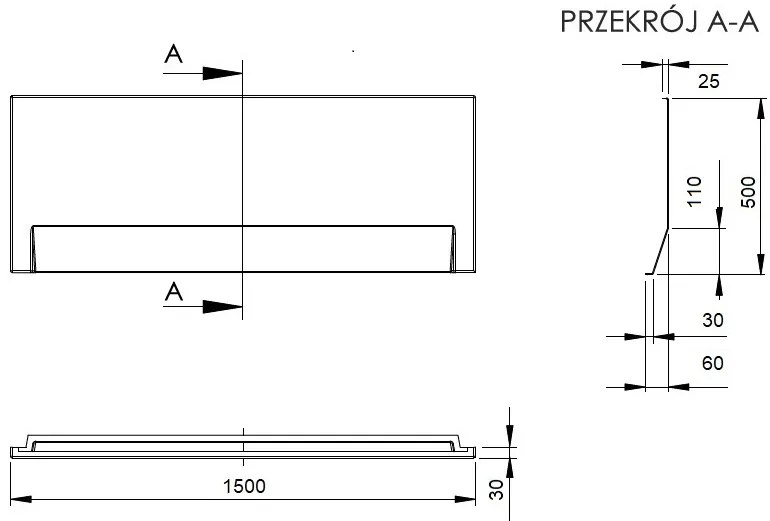 Plazan Modern Slim ligbad met paneel acryl 150x70cm wit glans