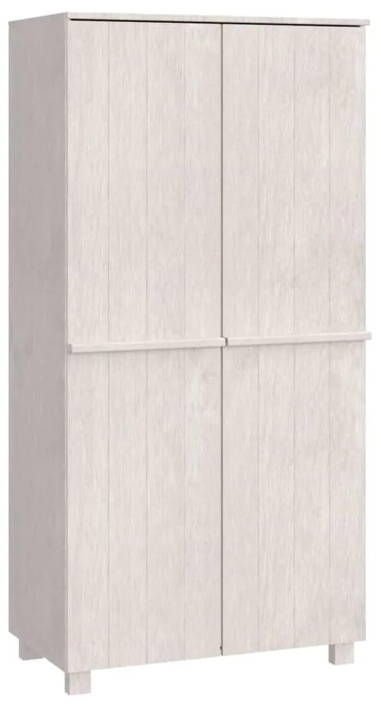 vidaXL Kledingkast 89x50x180 cm massief grenenhout wit