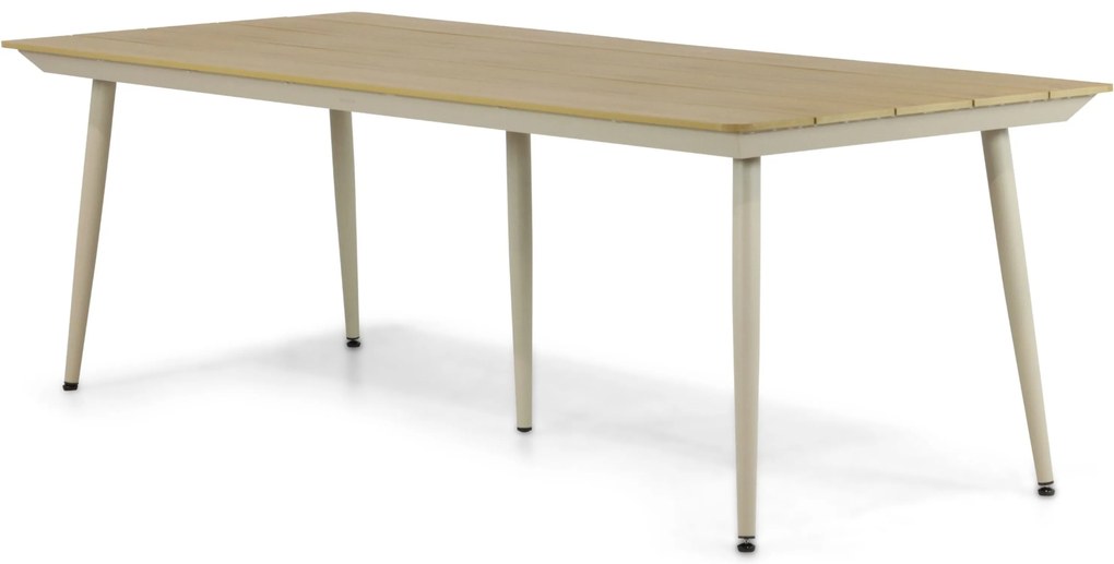Dining Tuintafel rechthoekig  240 x 92 cm Aluminium/Polywood (teakfinish) Taupe Matale