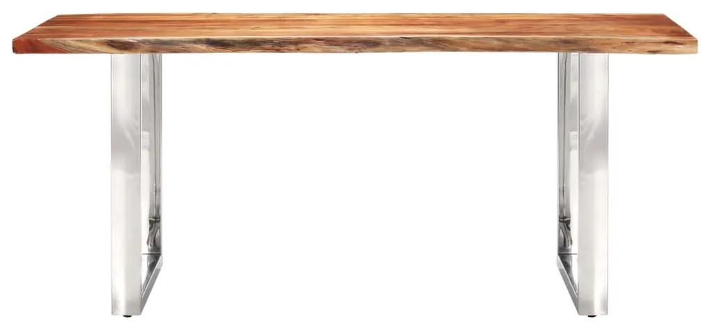 vidaXL Eetkamertafel met natuurlijke randen 3,8 cm 200 cm acaciahout