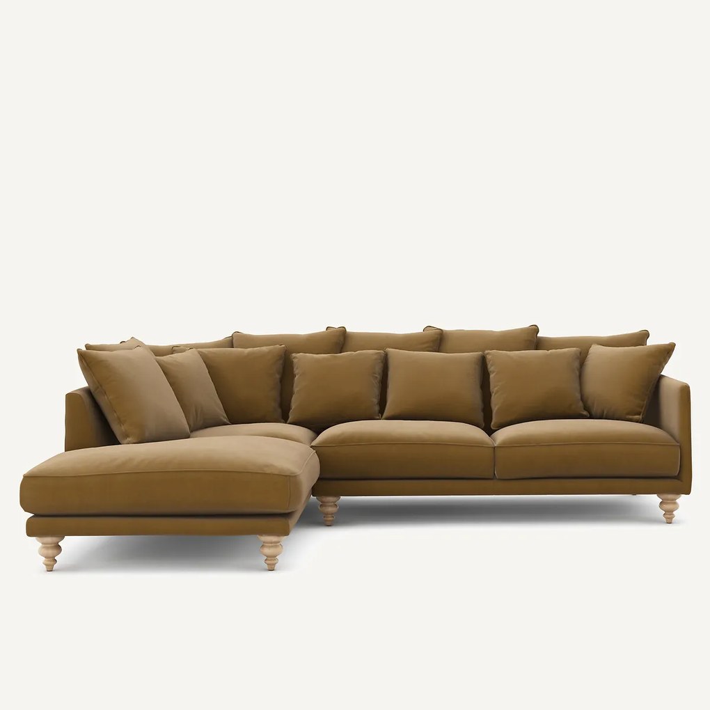 Linnen fluwelen hoekbank, LAZARE