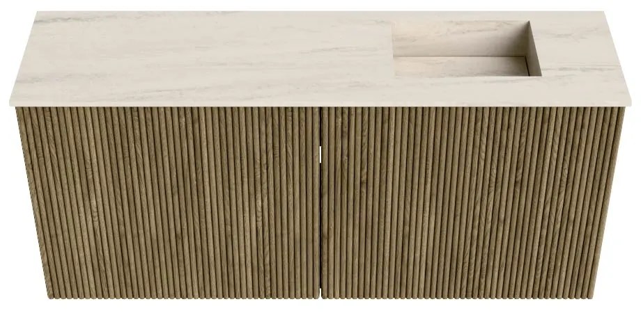 Mondiaz Joya DLux 90cm toiletmeubel dusk met wastafel faye rechts zonder kraangat meli