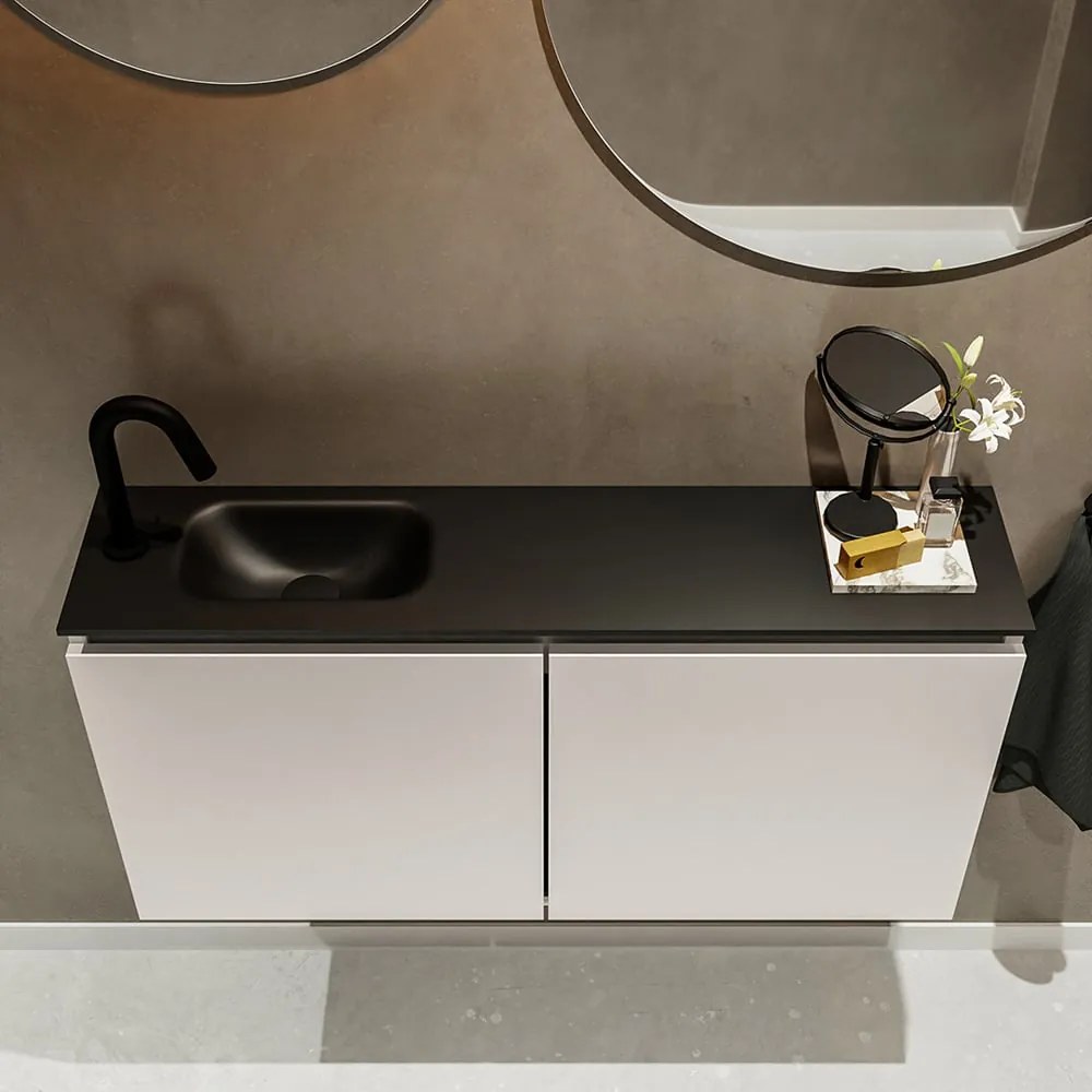 Mondiaz Ture 100cm toiletmeubel linen met wastafel urban links 1 kraangat