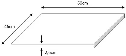 Fontana wastafel toppaneel 60x46cm lichtgrijs