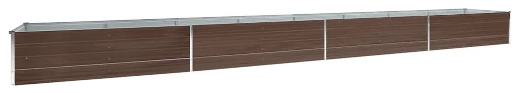 vidaXL Plantenbak verhoogd 600x80x45 cm gegalvaniseerd staal bruin