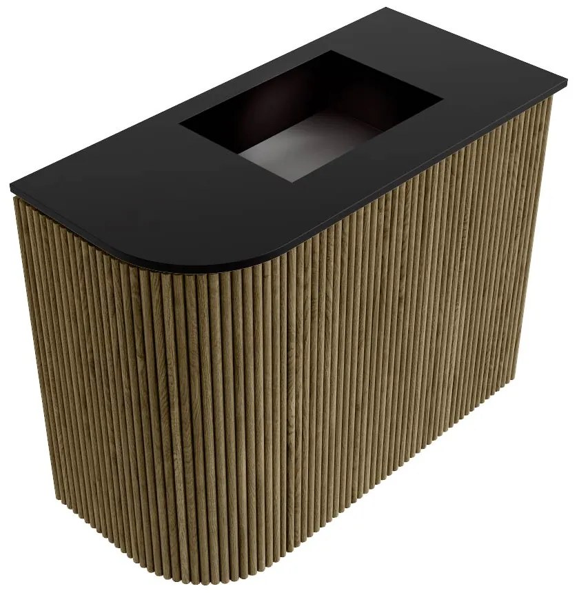 Mondiaz Joya 50cm toiletmeubel ronding links dusk met wastafel faye rechts zonder kraangat urban
