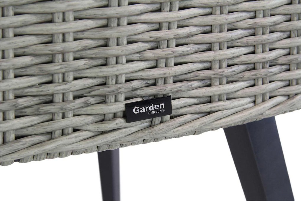 Tuinset 4 personen 95 cm Aluminium/wicker Grijs Garden Collections Milton/Veneto