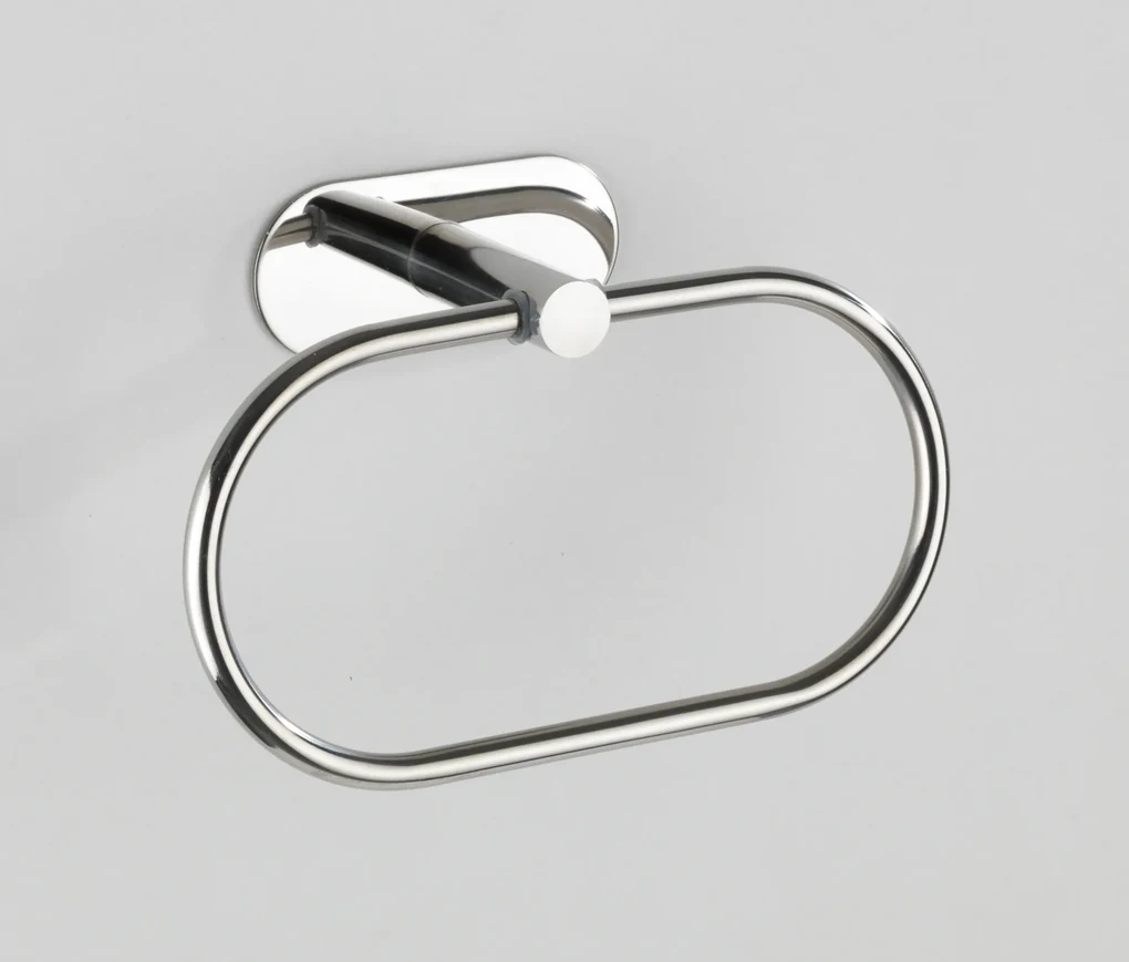 Wenko Orea turbo-loc handdoekring RVS glans
