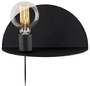 Wandlampen Zwart Homemania  Shelfie Wandlamp, Modern ontwerp, Zwart, 30x15x15cm
