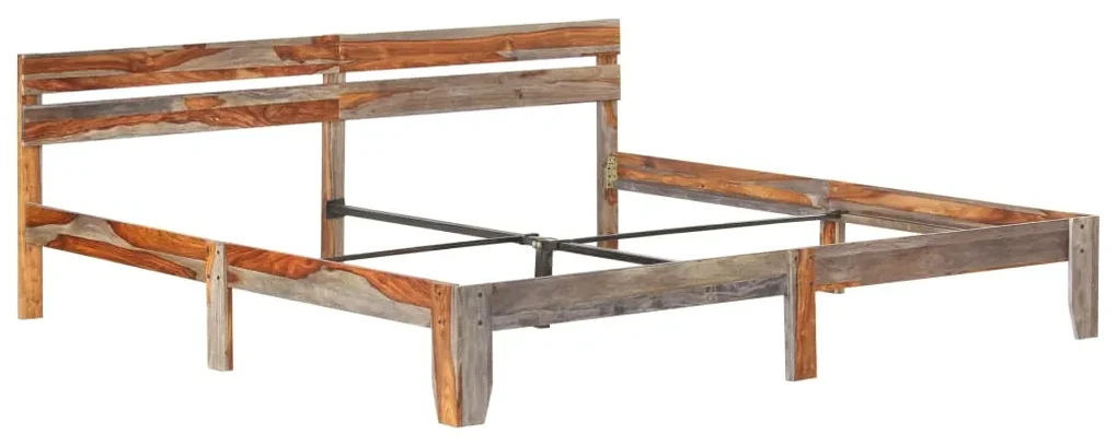 vidaXL Bedframe massief sheeshamhout 200x200 cm