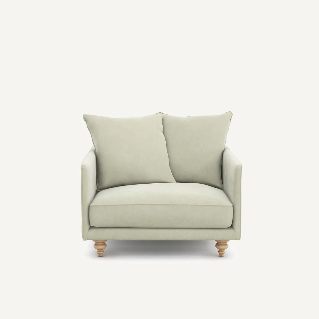 Fauteuil stonewashed fluweel, Lazare