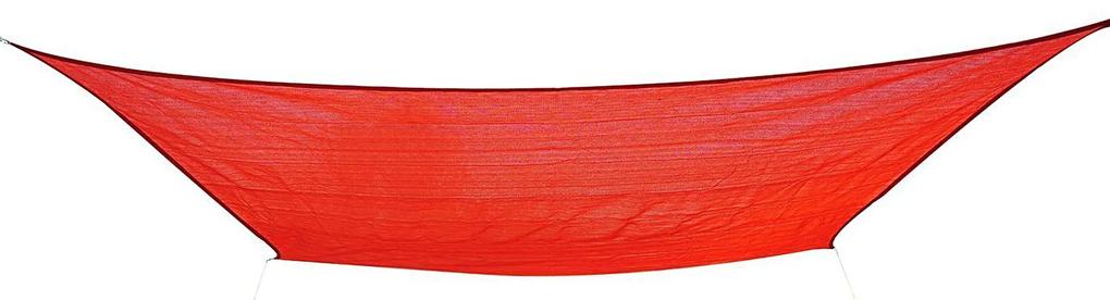 Sunny Schaduwdoek rechthoek rood HDPE-kunststof 3 x 4 m