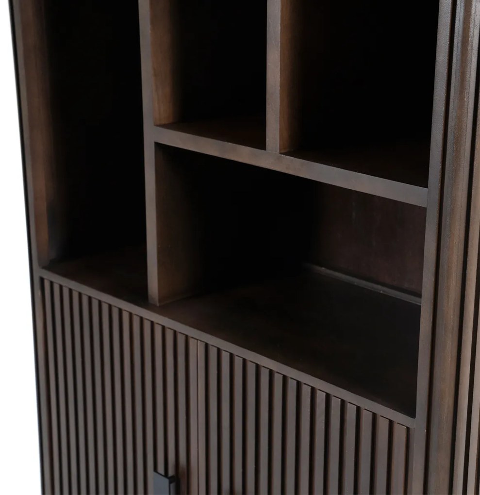 Eleonora Remi Houten Boekenkast Met Latjes - 96x37x200cm.